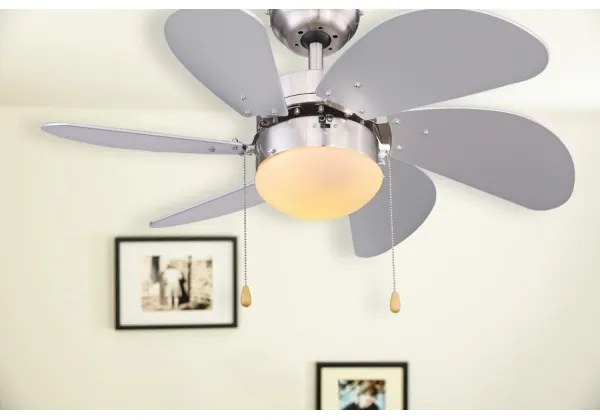 Globo 03801 - Stropný ventilátor RIVALDO 1xE14/60W/230V