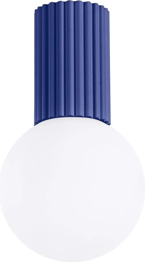 Modré stropné svietidlo so skleneným tienidlom ø 12 cm Orbital – Sollux