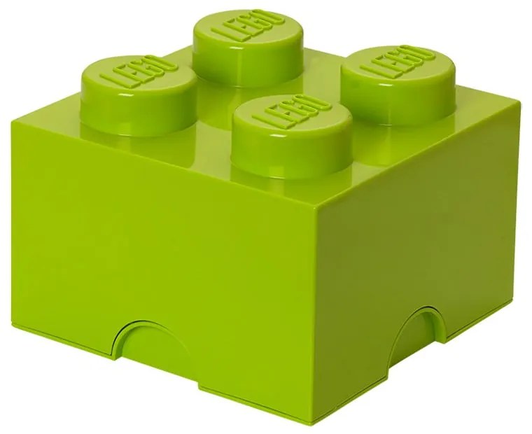 Limetkovozelený úložný box štvorec LEGO®