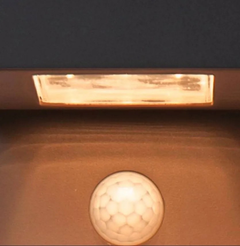 EGLO Vonkajšie nástenné LED solárne osvetlenie BARACCONI so snímačom, 18x0,2W, IP44