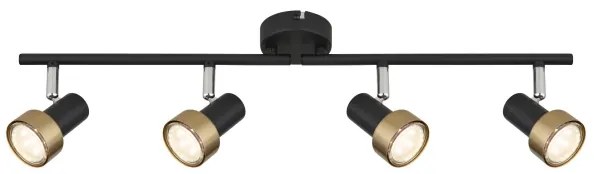 Globo 57917-4G - Bodové svietidlo MASON 4xGU10/25W/230V čierna/zlatá