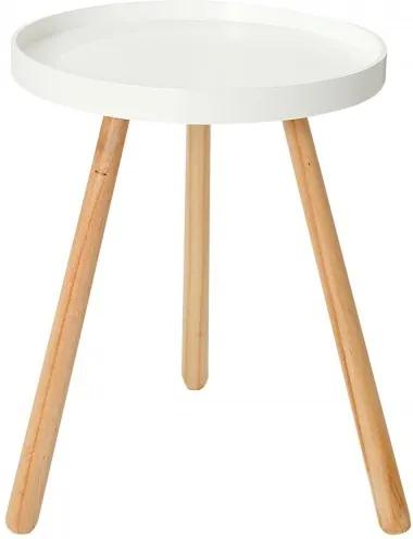 Odkládací stolek Fini 35 cm, bílá/přírodní Sin:37158 CULTY HOME +