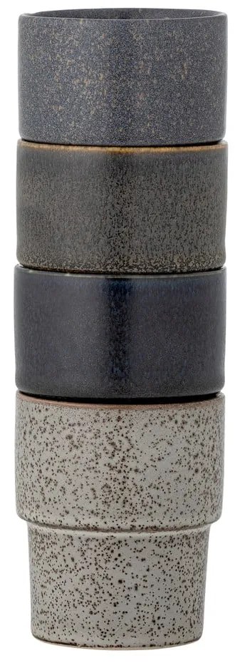 Hnedé šálky v súprave 4 ks na espresso z kameniny 150 ml Ewan – Bloomingville