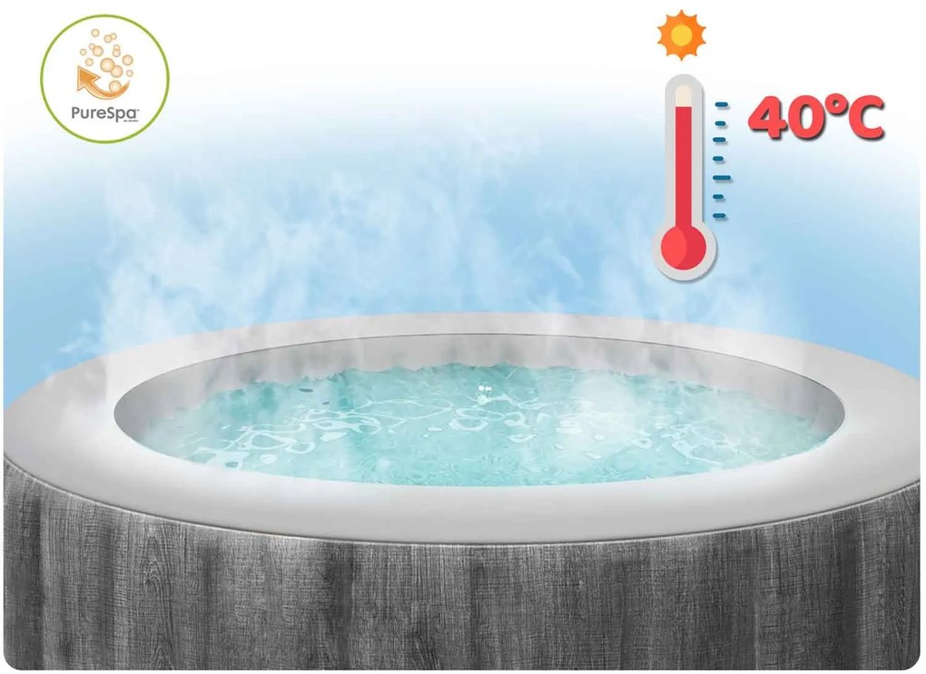 Hydromasážna jacuzzi pre 6 osôb, nafukovacia, 216x71 cm, WIFI prémiové príslušenstvo INTEX