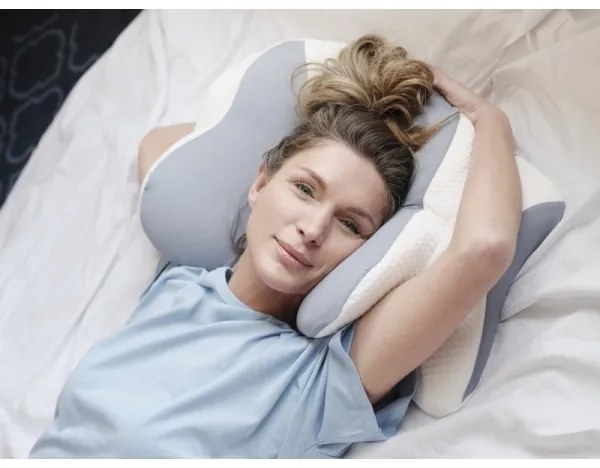 CONNECT IT CFH-6032-WH - Anatomický vankúš Gemini bielo-sivý