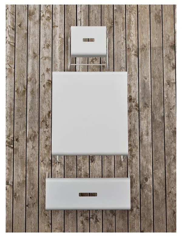 Biely kovový jedálenský stôl 58x75 cm A-Café – Zone