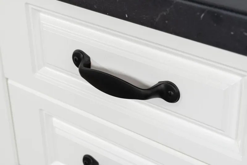 Kredenc 160 LADY biala, biela (marmur nero)