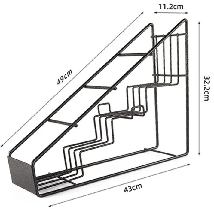 Kovový stojan na fľaše Kov