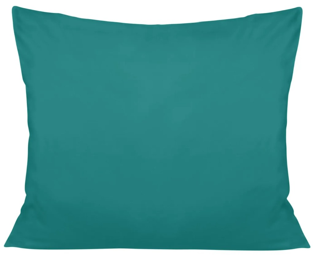 SATÉNOVÁ OBLIEČKA NA VANKÚŠ 50X80 CM TYRKYSOVÁ
