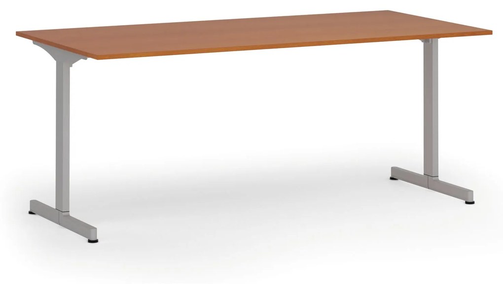 Kancelársky stôl PRIMO BETA, 1800 x 900 mm, sivá podnož, čerešňa