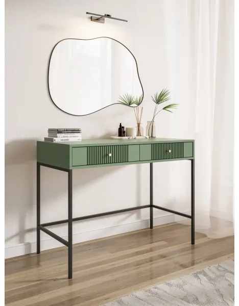 Konzolový stolík LUE zelený/čierny