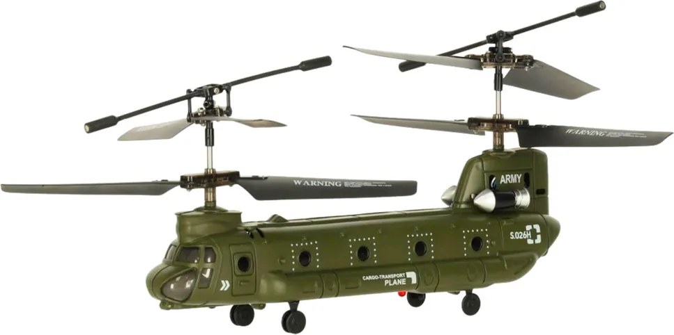 LEAN Toys Syma S026H-1 RC vrtuľník na diaľkové ovládanie Khaki Green