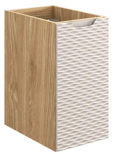 Závěsná skříňka pod umyvadlo Ocean s deskou 120 cm béžová/dub olejovaný
