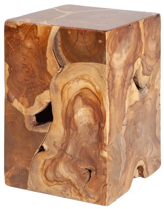 Dizajnový odkladací stolík Junk 30 cm teak