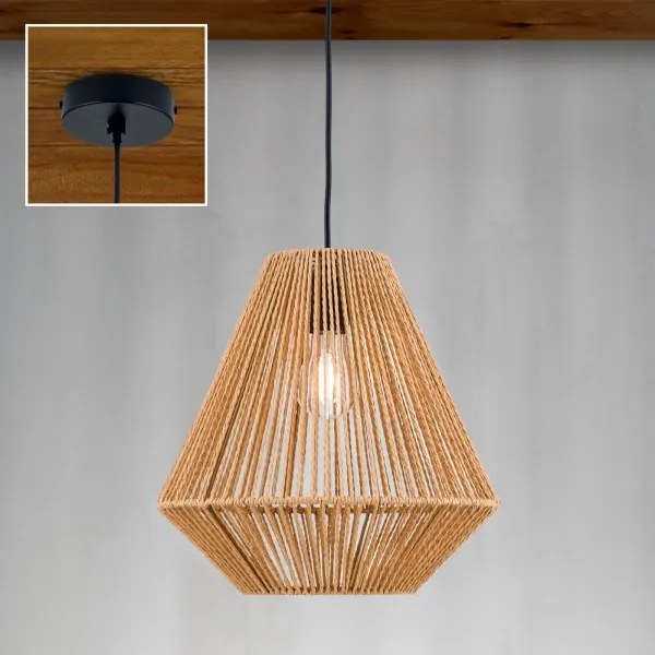 Orion HL 6-1812/1 - Luster na lanku JUNGLE 1xE27/40W/230V pr. 31 cm konope