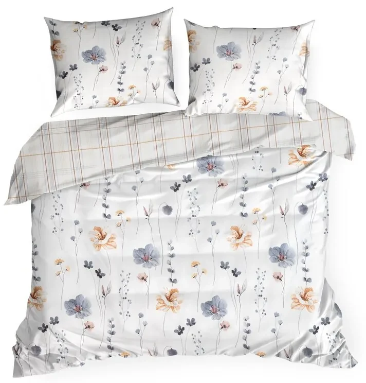 Dekorstudio Posteľná súprava so saténovou väzbou LEA 10 s motívom kvetov Rozmer posteľných obliečok: Šírka x Dĺžka: 200x220cm + 2 ks 70x80 cm