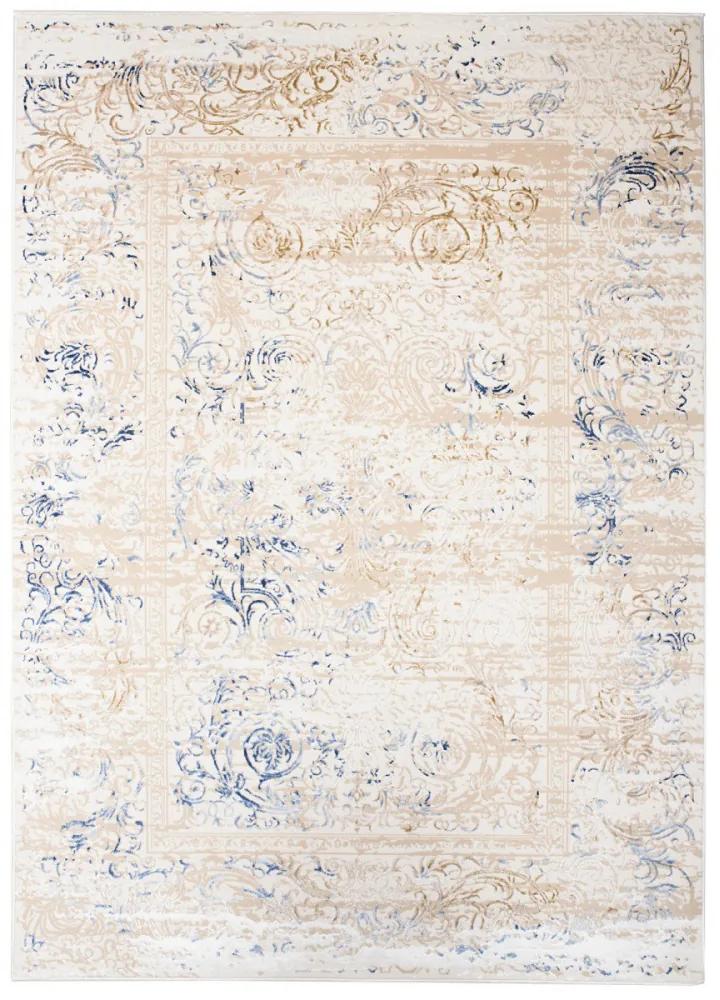 Kusový koberec Hyaci krémovo-modrý 120x170cm