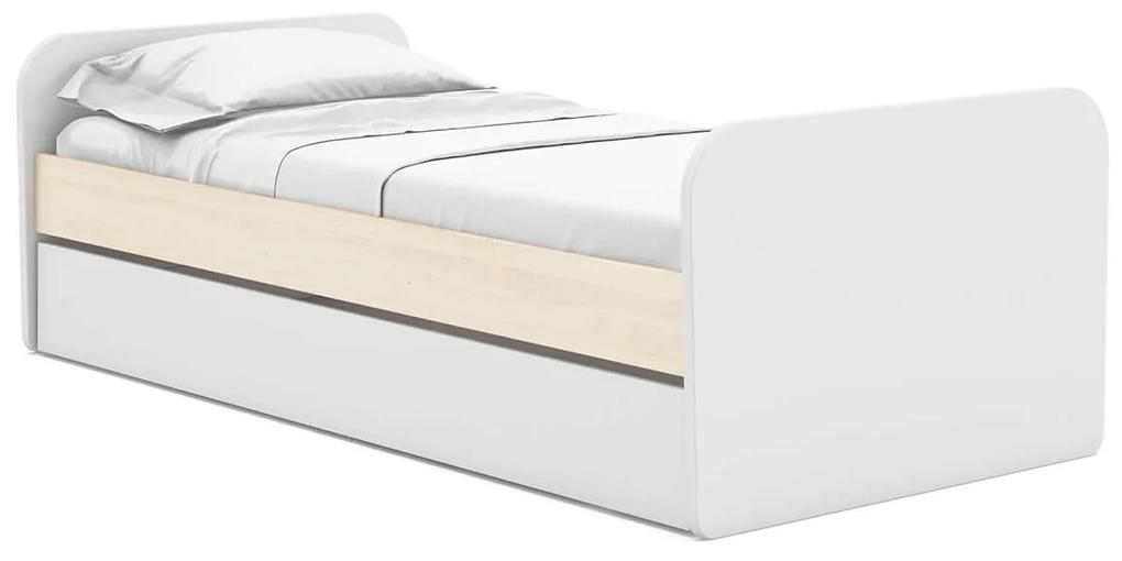 Detská posteľ nabet s úložným priestorom 90 x 190 cm biela MUZZA