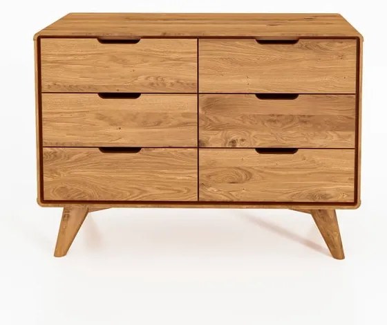 Nízka komoda z dubového dreva 90x63 cm Greg - The Beds