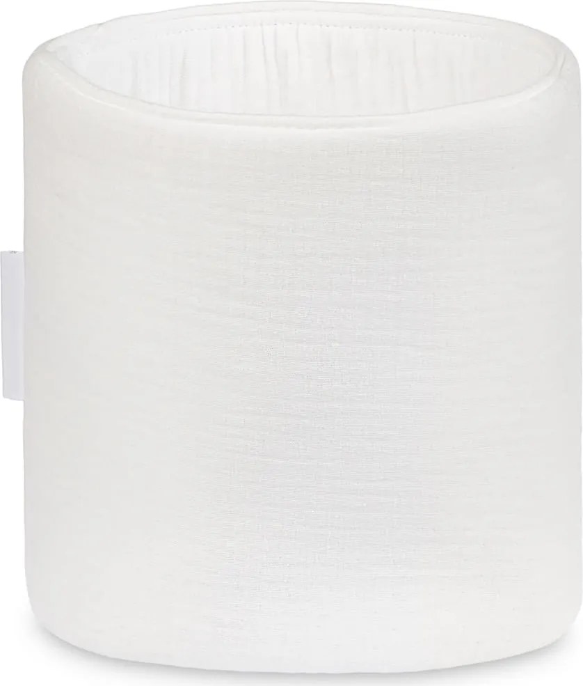 Mušelínový úložný košík sivo biela