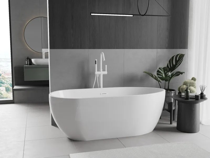 Mexen Eos, voľne stojaca vaňa 170 x 75 cm, biela, biely prepad, 52471707500-20