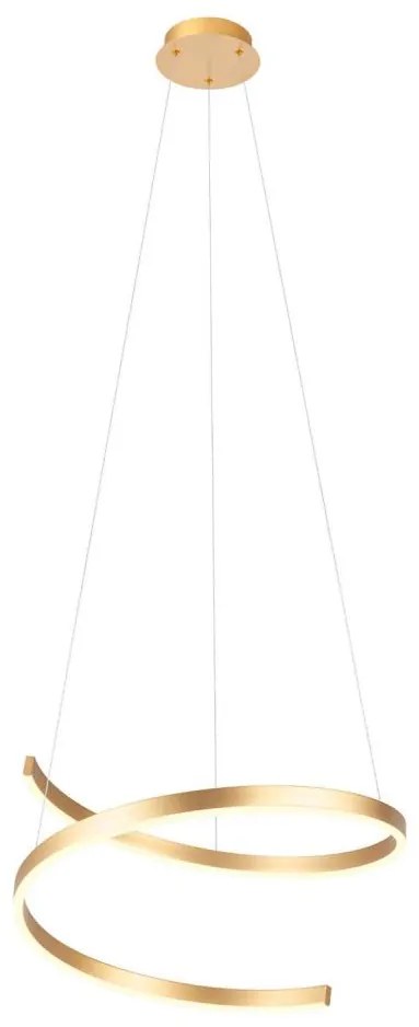 Redo 01-4014 - LED stmievateľný luster na lanku SCROLL LED/38W/230V zlatý