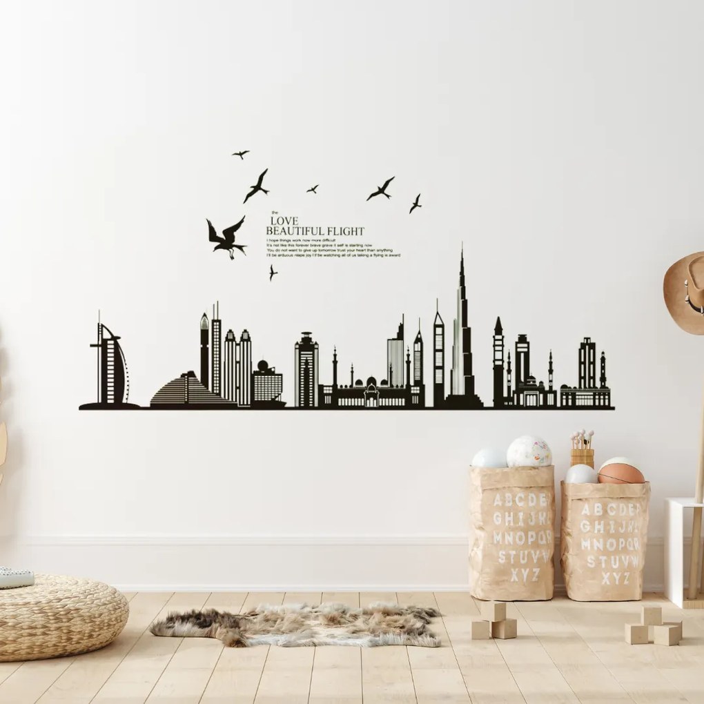 Samolepka na stenu "Dubaj" 170x85 cm