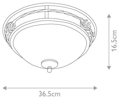 Elstead PB-F-A-BLACK - Stropné svietidlo PEMBROKE 2xE27/60W/230V