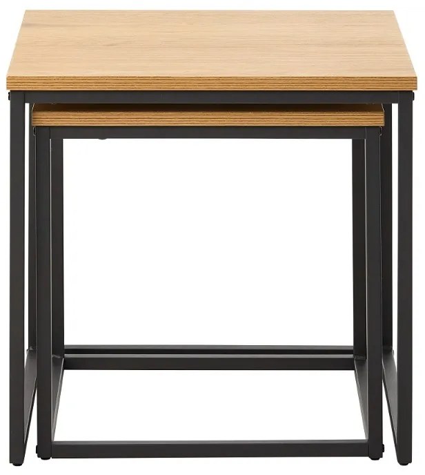 Sada odkladacích stolíkov Valenzuela 50 cm vzor dub