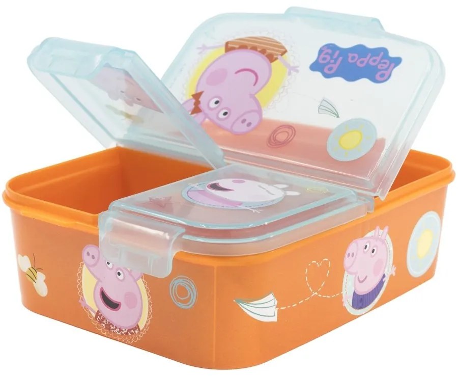 Multibox na desiatu Prasiatko Peppa s 3 priehradkami