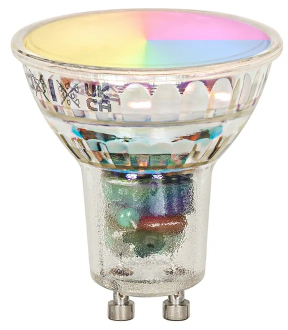Inteligentná nástenná lampa tmavosivá IP44 vrátane 2 Wifi GU10 - Baleno
