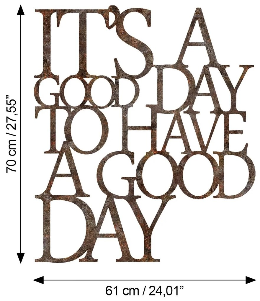 Nástěnná kovová dekorace Have a Good Day vícebarevná