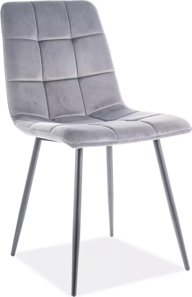 SI Mila Velvet stolička sivý