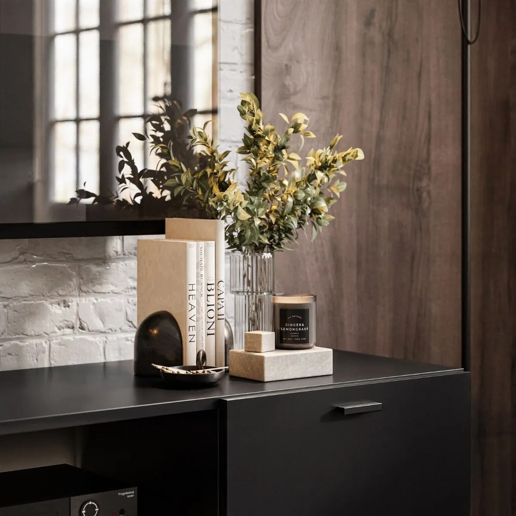 TV STOLÍK YSABEL ČIERNY 185 cm