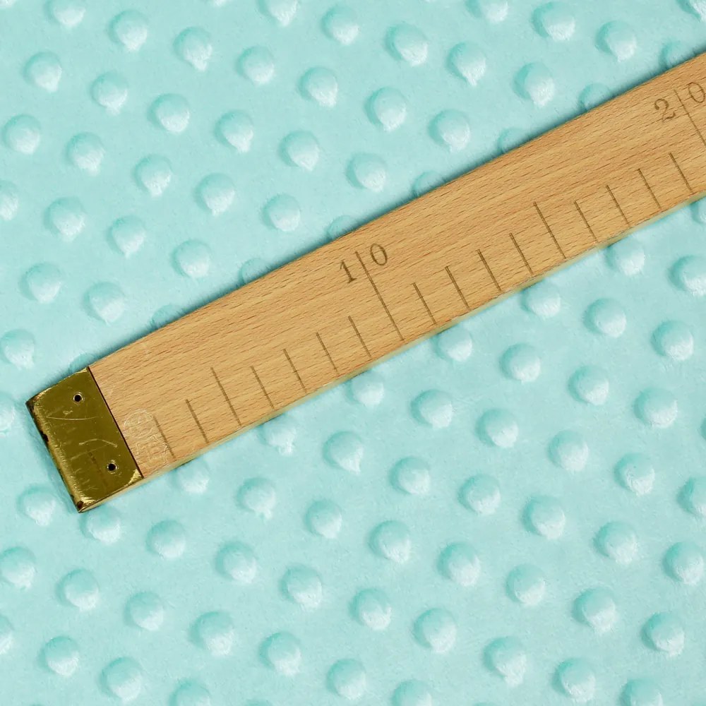 Biante Detská obliečka na vankúš Minky TOP 3D bodky MKP-055 Svetlo mintová 70 x 90 cm