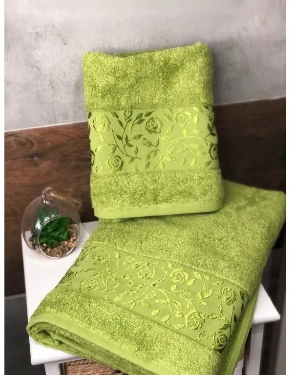 Bambusový uterák - osuška Zelená Uteraky rozmer: Uterák 50x90 cm