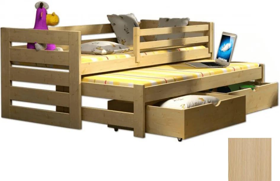 FA Detská posteľ s prístelkou Veronika 7 180x80 Farba: Prírodná