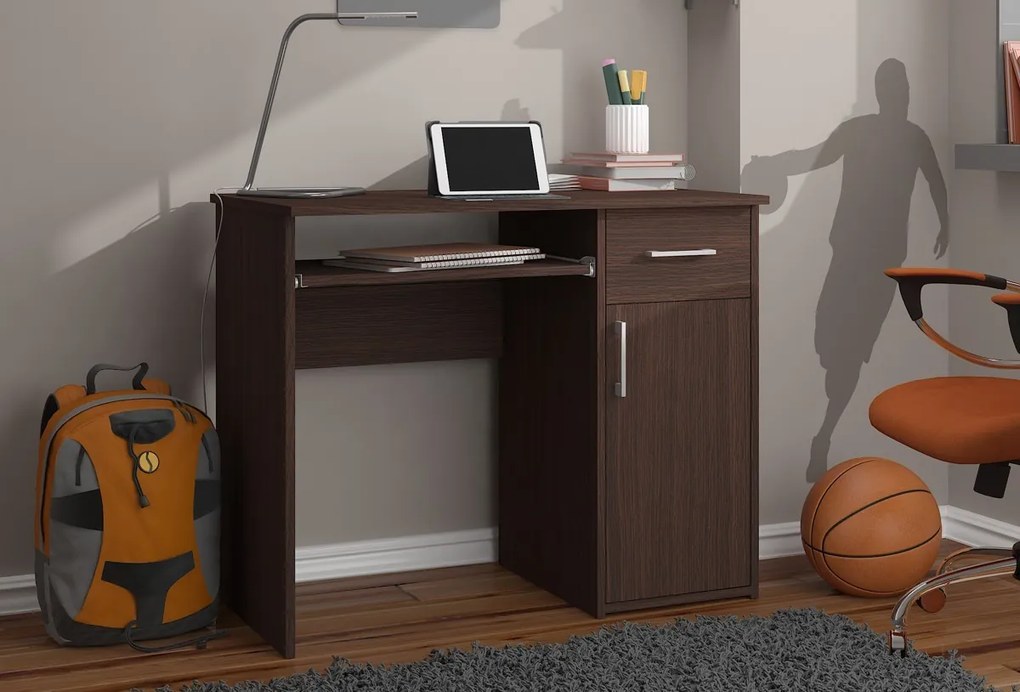 Volně stojící psací stůl Pin 90 cm wenge