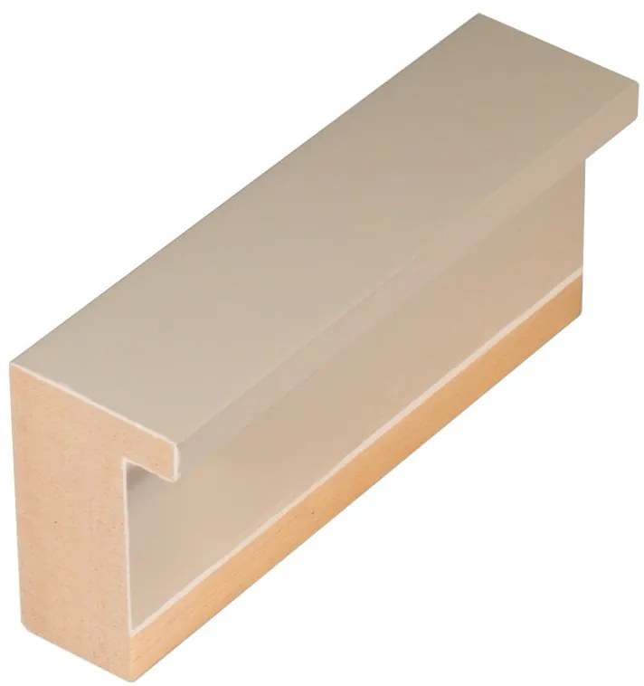 DANTIK - Zrkadlo v rámu, rozmer s rámom 70x90 cm z lišty KASSETTE svetlo šedá (3077)