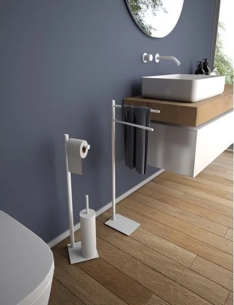 Gedy - Stojan na uteráky TRILLY 83,5 cm matná biela