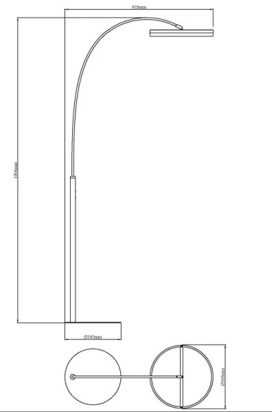 Globo 67179S - LED stmievateľná dotyková podlahová lampa DELLA 24W/230V 3000/4000/6000K