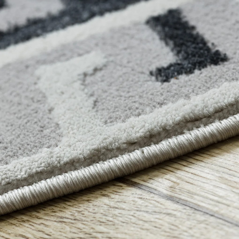 Kusový koberec Allure 1960 white/grey kruh, 150x150 (priemer) kruh, šedá, kancelária, Dywany Łuszczów