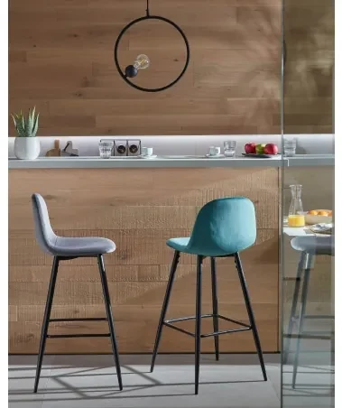 NOLITE BLACK 75 barová stolička Tyrkysová