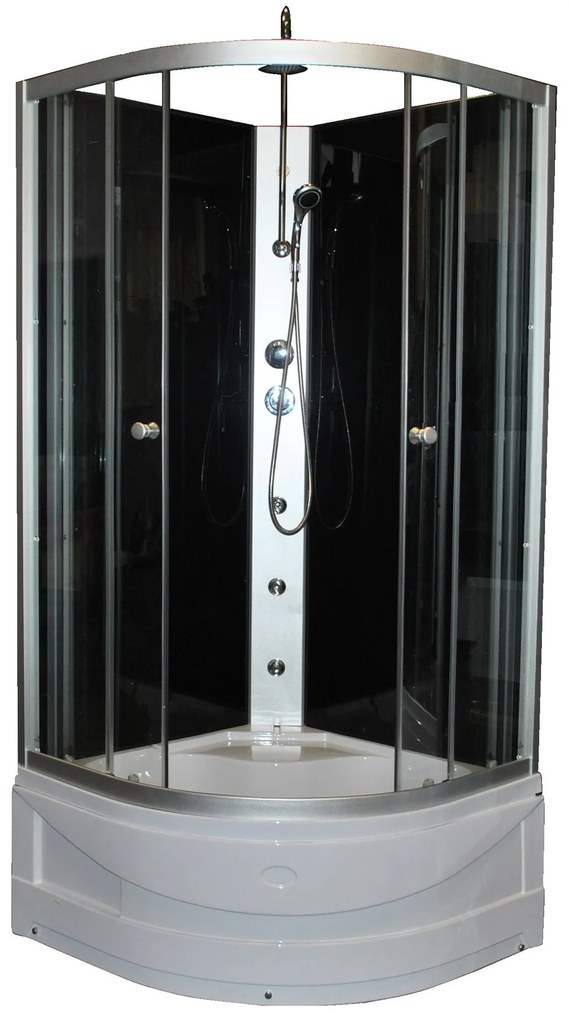 D‘Eluxe - MASÁŽNE BOXY - Sprchový Masážny Box VE31A8823 xxcm hydromasážny sprchový box číre 4 chróm 80 235 80x80x235