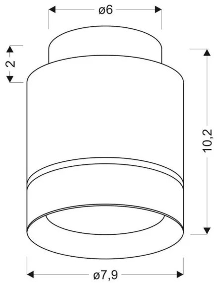 LED Stropné svietidlo TUBA LED/12W/230V