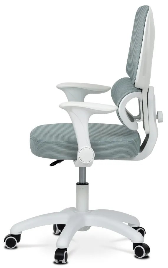 Detská pracovná stolička NANDU — sieť / látka, mentolová