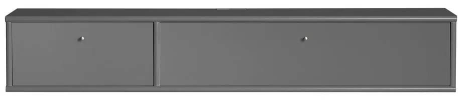Antracitový TV stolík 136x22 cm Mistral – Hammel Furniture