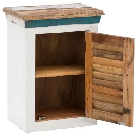 furniture-nabytek.cz - Masívna kúpeľňová skrinka Perth z recyklovaného dreva, lakovaná, biela / farebná