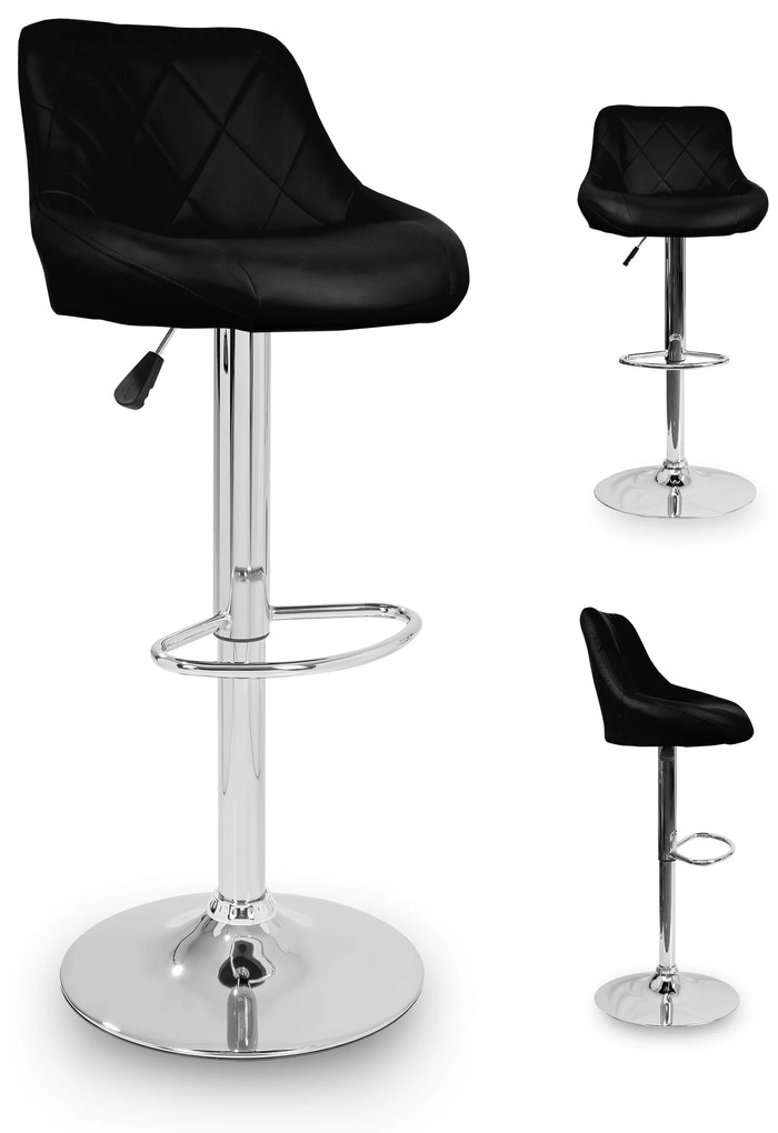 Barová stolička 2 kusy AGA 2xMR2000BLACK - čierna