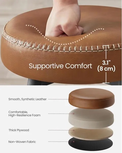 Barová stolička LIOR hnedá/čierna